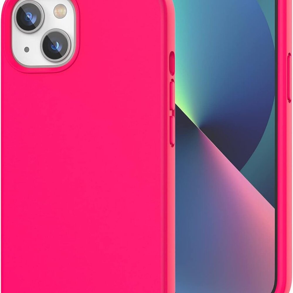 iPhone 13 Silicone Case Teal Shockproof with Microfiber Lining